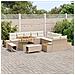 Set Divano da Giardino con cuscino 13 pcs Beige Poly Rattan - Foto miniatura 3