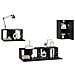 Set mobile TV 4 pcs Rovere nero 30.5 x 30 x 60 cm - Foto miniatura 3