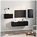 Set mobile TV 4 pcs Rovere nero 30.5 x 30 x 60 cm - Foto miniatura 4