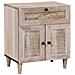 Comodino Beige 50 x 33 x 60 cm legno massello di mango - Foto miniatura 1