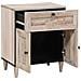 Comodino Beige 50 x 33 x 60 cm legno massello di mango - Foto miniatura 2