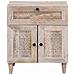 Comodino Beige 50 x 33 x 60 cm legno massello di mango - Foto miniatura 3