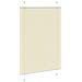 Tenda Plissettata Crema 95x150 cm Larghezza Tessuto 94,4 cm - Foto miniatura 3