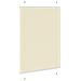 Tenda Plissettata Crema 95x150 cm Larghezza Tessuto 94,4 cm - Foto miniatura 4