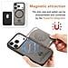 Custodia A Portafoglio Magnetica In Pelle Pu Grigia Compatibile Con Iphone 17 Con Porta Carte - Foto miniatura 2
