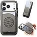 Custodia A Portafoglio Magnetica In Pelle Pu Grigia Compatibile Con Iphone 17 Con Porta Carte - Foto miniatura 4