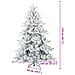 Albero di Natale Artificiale Snodato Foderato di Neve Bianco - Foto miniatura 9
