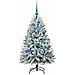 Albero di Natale artificiale con 150 LED Verde e Bianco 120 cm - Foto miniatura 3