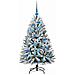 Albero di Natale artificiale con 150 LED Verde e Bianco 120 cm - Foto miniatura 4