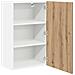Armadio pensile Riga Rovere Artigiano e Bianco 50 x 31 x 80 cm - Foto miniatura 5