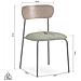 Set Di 2 Sedie Gaby In Ciniglia Beige In Stile Contemporaneo - Foto miniatura 8
