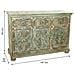Credenza In Legno Intagliato Verde 147x45x96h - Foto miniatura 6