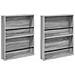 Scaffale per riviste 2 pcs Grigio Sonoma 60 x 12 x 70 cm - Foto miniatura 1