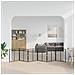Cancello per cani 6 pcs Nero 80 x 80 cm Acciaio zincato - Foto miniatura 3