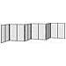 Cancello per cani 6 pcs Nero 80 x 80 cm Acciaio zincato - Foto miniatura 4