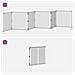 Cancello per cani 6 pcs Nero 80 x 80 cm Acciaio zincato - Foto miniatura 8