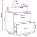 Mobile Lavabo da Parete Legno antico 49,5 x 41 x 62,5 cm - Foto miniatura 7