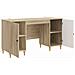 Scrivania Sonoma 142,5 x 50 x 75 cm Legno ingegnerizzato - Foto miniatura 3