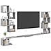 Mensola per TV da muro Sonoma grigio 200 x 15 x 94 cm - Foto miniatura 3