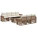Set Divano da Giardino 8 pz Beige e Bianco Crema polyrattan - Foto miniatura 1