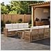 Set Divano da Giardino 8 pz Beige e Bianco Crema polyrattan - Foto miniatura 5