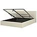 Letto In Tessuto Beige Con Contenitore 160x200cm Orbey - Foto miniatura 19