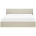 Letto In Tessuto Beige Con Contenitore 160x200cm Orbey - Foto miniatura 9