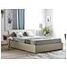 Letto In Tessuto Beige Con Contenitore 160x200cm Orbey - Foto miniatura 20