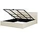 Letto In Tessuto Beige Con Contenitore 160x200cm Orbey - Foto miniatura 1