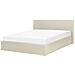 Letto In Tessuto Beige Con Contenitore 160x200cm Orbey - Foto miniatura 22