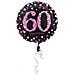 Amscan - Palloncino Alluminio Happy Birthday 60 Anni Nero E Fucsia - Foto miniatura 1