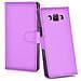 Custodia Compatibile Con Samsung Galaxy A7 2015 In Violetta Ametista - Coperchio Protettiva Con Chiusura Magnetica, Funzione Stand E Tasca Per Le Carte - Foto miniatura 4