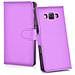 Custodia Compatibile Con Samsung Galaxy A7 2015 In Violetta Ametista - Coperchio Protettiva Con Chiusura Magnetica, Funzione Stand E Tasca Per Le Carte - Foto miniatura 3