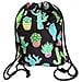 Borsa Da Ginnastica Per Donne E Ragazze In Cotone (nero) - Stampata Su Entrambi I Lati Con Motivi Cactus - Per Uso Quotidiano, Viaggi E Sport - Adatta Come Borsa Da Palestra, Zaino, Borsa Sportiva, Bo - Foto miniatura 1