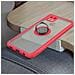 Cover Oppo A15 Bimateriale Anello In Metallo Funzione Supporto Rosso - Foto miniatura 3