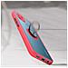 Cover Oppo A15 Bimateriale Anello In Metallo Funzione Supporto Rosso - Foto miniatura 4