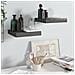 Scaffali A Parete 2 Pz Grigio Lucido 23x23,5x3,8 Cm In Mdf - Foto miniatura 1