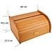 Porta-pane Legno Ontano | Moderno | 40 X 27,5 X 18,5 Cm | Contenitore Pane | Coperchio Scorrevole Avvolgibile | Apertura Frontale A Scomparsa | Faggio Naturale | Moderno Accessori Cucina - Foto miniatura 3
