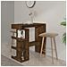 Tavolo Bar con Ripiani Rovere Fumo 100x50x101,5cm in Truciolato - Foto miniatura 1