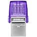 Chiavetta USB 256 GB Data Traveler Micro Duo 3C Interfaccia USB 3.2 Gen 1 Colore Acciaio Inossidabile/Porpora - Foto miniatura 1