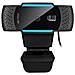 CyberTrack H5 Webcam Full HD con Doppi Microfoni Integrati Otturatore Privacy + Clip per Treppiede USB - Nero / Blu - Foto miniatura 1