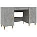 Scrivania Grigio Cemento 140x50x75 Cm In Legno Multistrato - Foto miniatura 1
