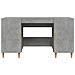 Scrivania Grigio Cemento 140x50x75 Cm In Legno Multistrato - Foto miniatura 6