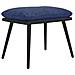 Sgabello Blu 45x29,5x39 Cm In Tessuto E Similpelle - Foto miniatura 2