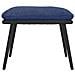 Sgabello Blu 45x29,5x39 Cm In Tessuto E Similpelle - Foto miniatura 3