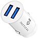 Caricabatterie Originale Da Accendisigari Auto Lz-337 2.4a Con 2x Usb White - Foto miniatura 1