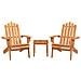 Set Salotto Da Giardino Adirondack 3pz Legno Massello Di Acacia - Foto miniatura 3