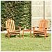 Set Salotto Da Giardino Adirondack 3pz Legno Massello Di Acacia - Foto miniatura 1