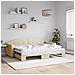 Divano Letto Con Letto Estraibile Crema 80x200 Cm Tessuto - Foto miniatura 1