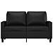 Divano A 2 Posti Nero 120 Cm In Similpelle - Foto miniatura 3